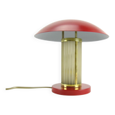 Art deco mushroom lamp made of glass, restored