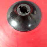 lampshade day lamp suspension glass white opaline vintage red 1970