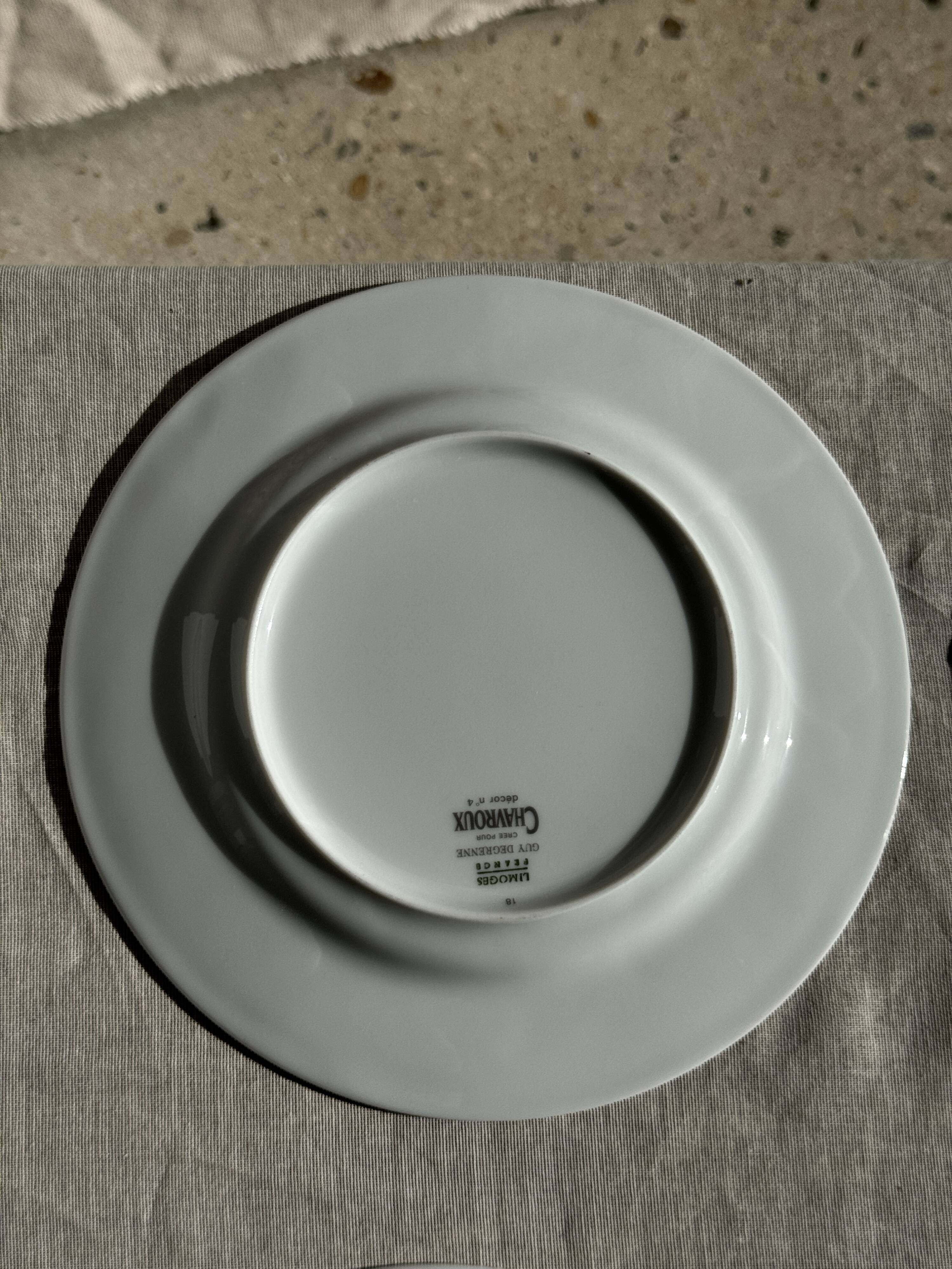 Set of 12 cheese plates France Chavroux 1990s D 21.5