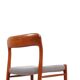 3 Niels Møller „Model 75“ teak dining chairs reupholstered