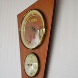 Clock barometer thermometer Kiplé formica vintage 1960s