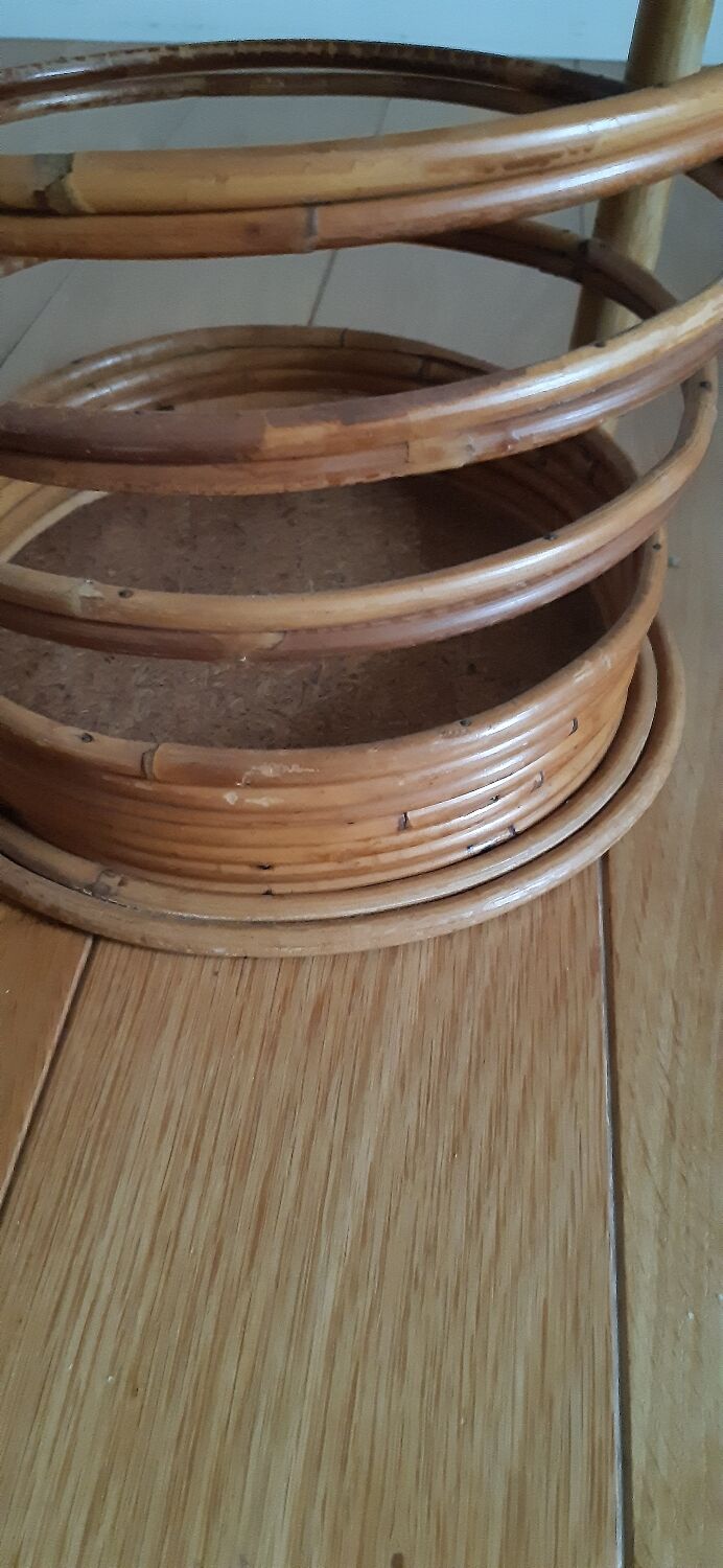 Vintage rattan umbrella stand