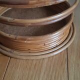 Vintage rattan umbrella stand