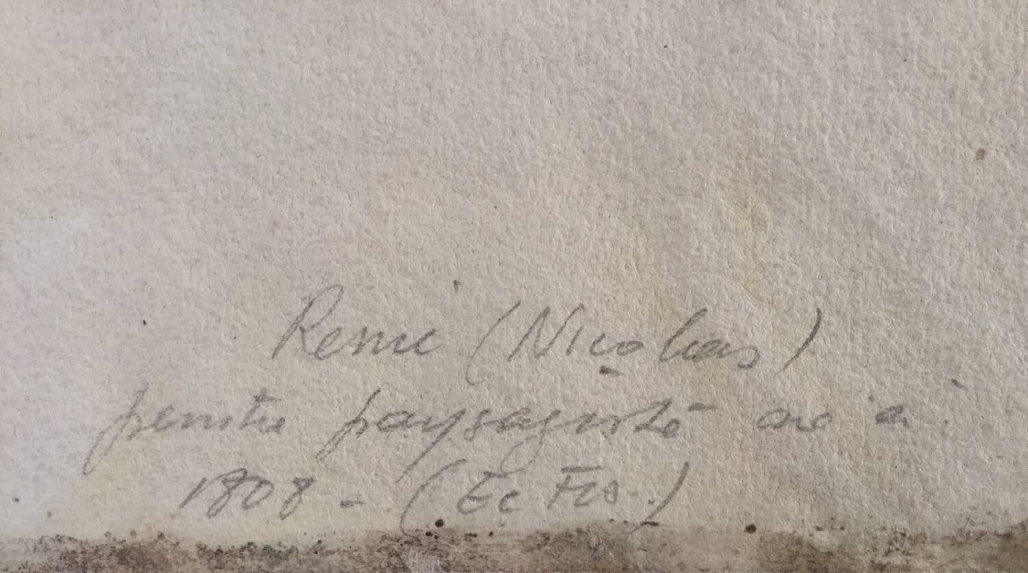 Nicolas RENIÉ, 1808-?. The Animated Well, 1851. Signed watercolour.