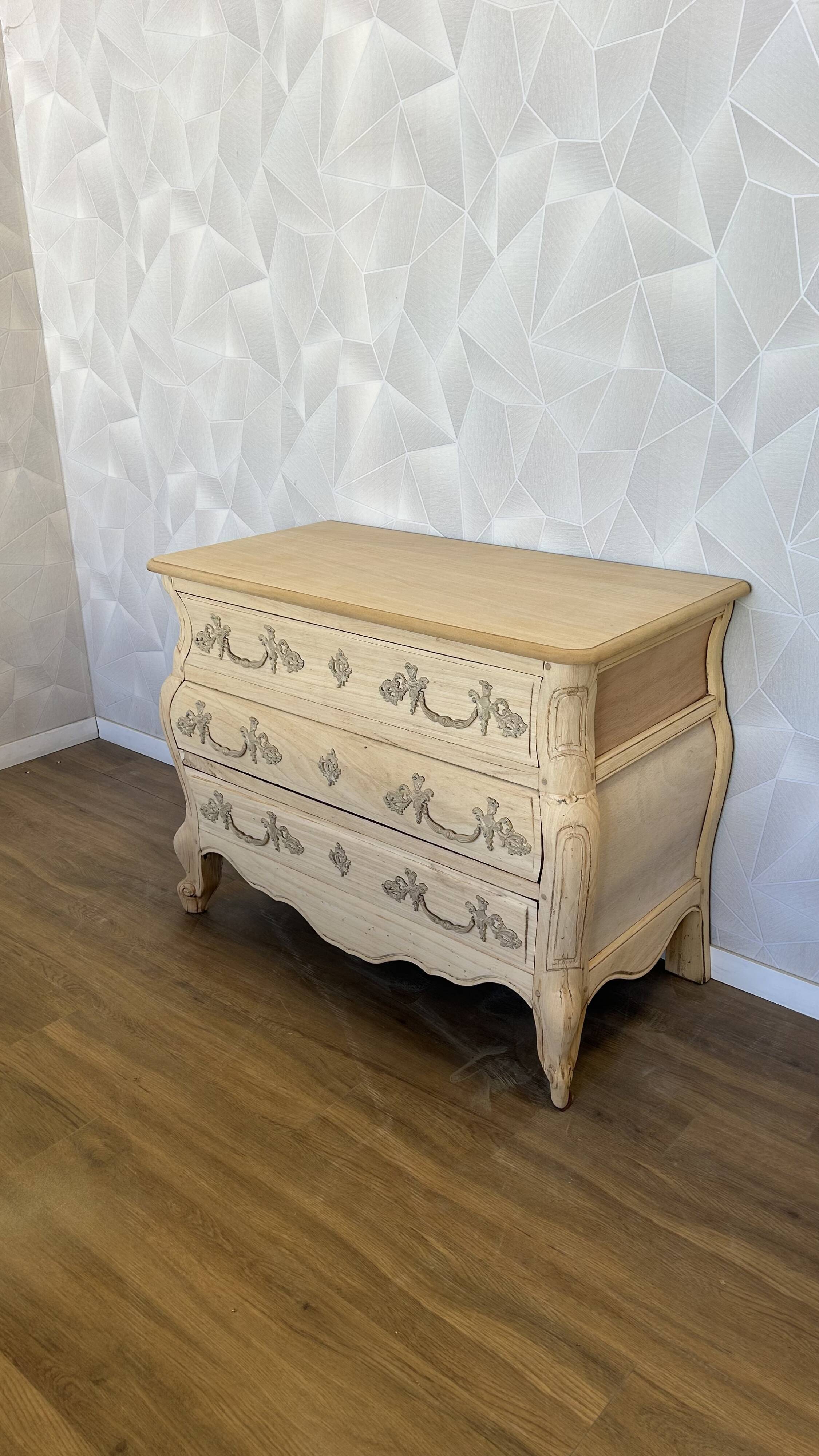 Antique Louis XV chest of drawers, airbrushed