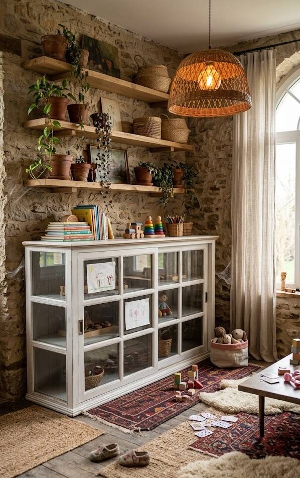 Antique low display cabinet.