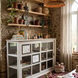 Antique low display cabinet.