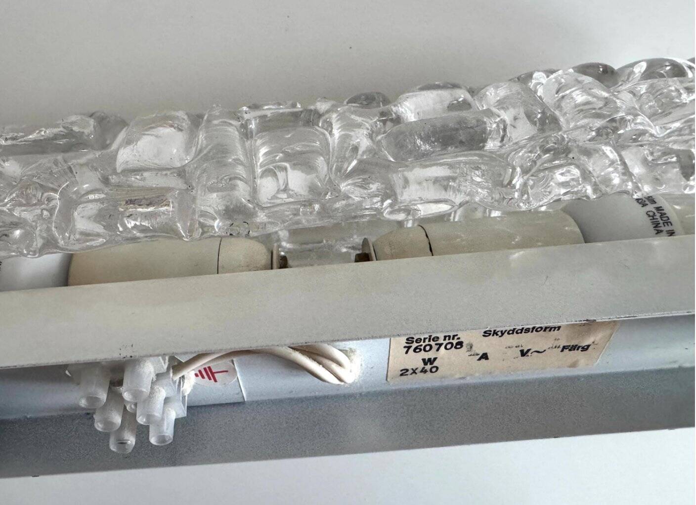 Vintage crystal wall sconce by Gert Nyström, 1960s