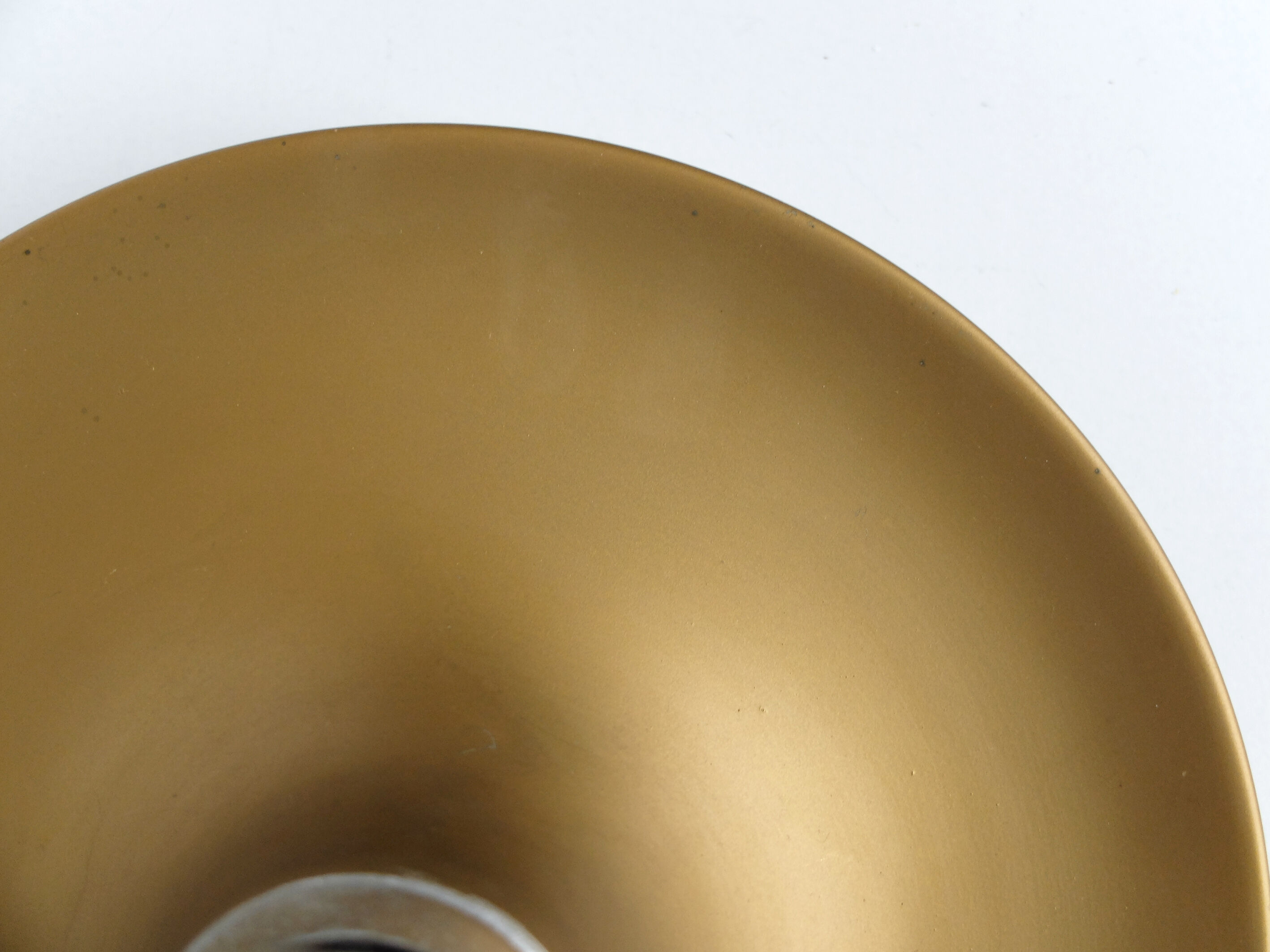 Wall lamp space age golden matte, Flush Light Gold, Germany 1960-70