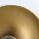 Wall lamp space age golden matte, Flush Light Gold, Germany 1960-70
