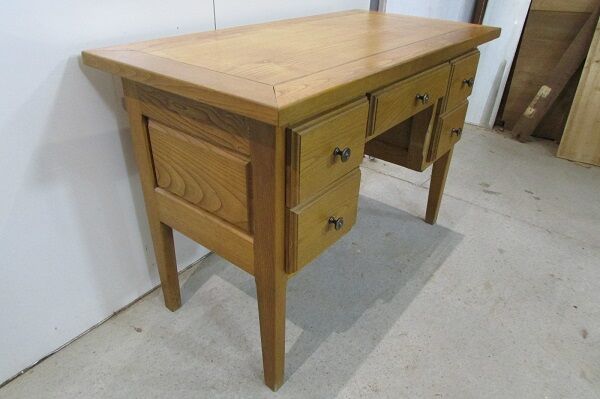 Danish-style blond oak desk