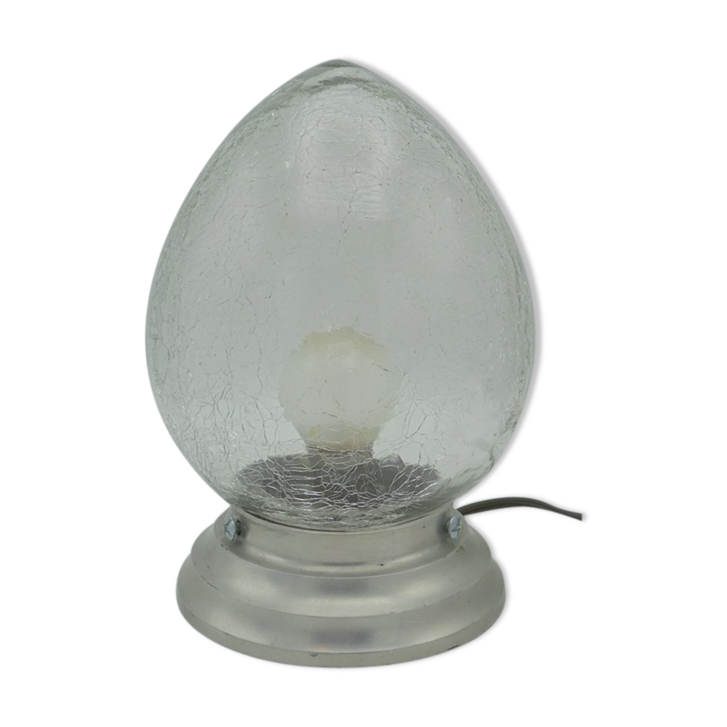 Lampe en verre craquelé