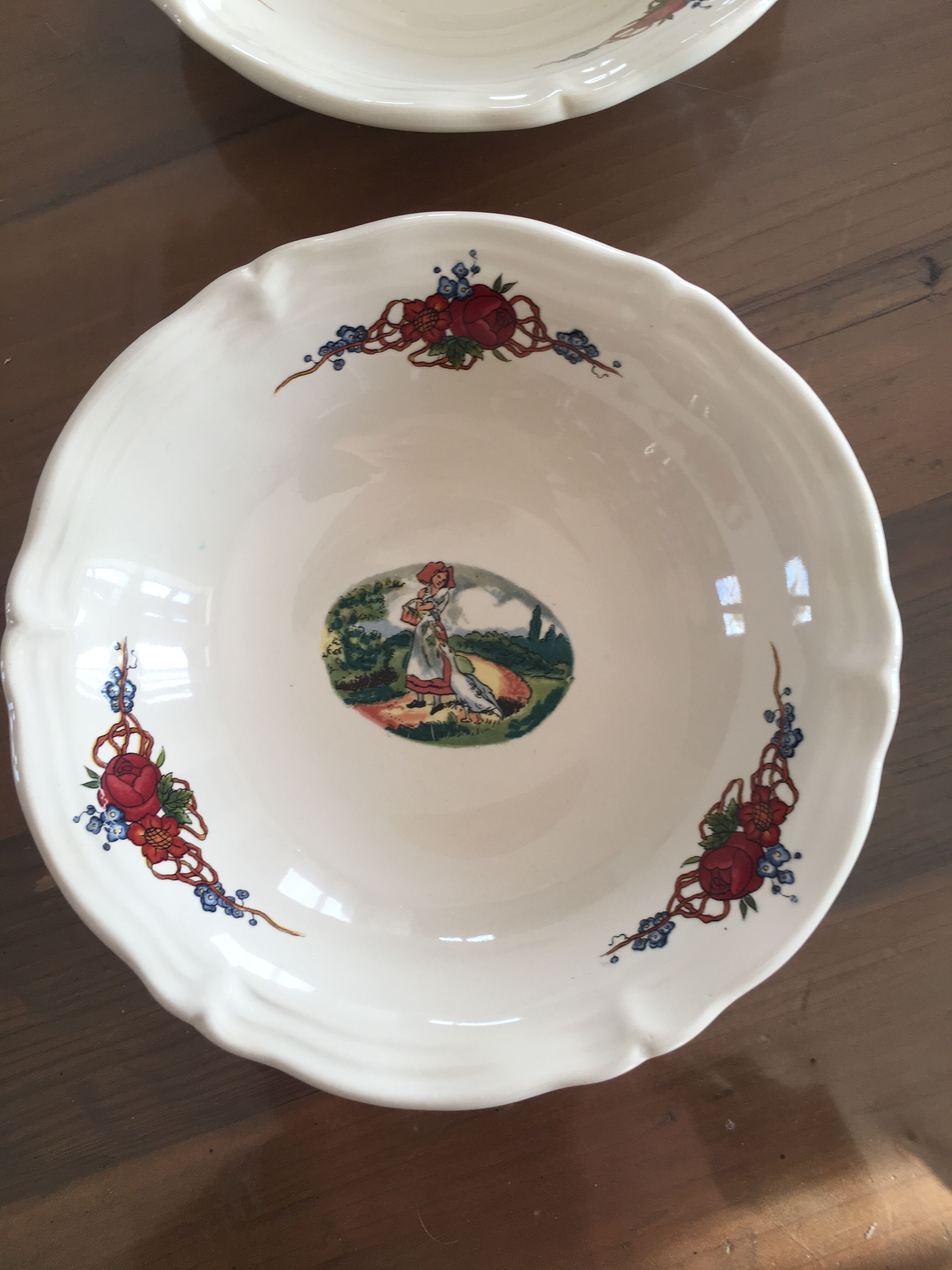Set of 5 dessert cups Sarreguemines Obernai