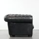 Set consisting of a chesterfield sofa and armchair made of cowhide leather