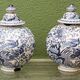 Paire de potiches couvertes, Delft, 18ème, Willem Van der Kool
