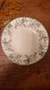 Antique ironstone plate with flower decoration, Longwy "Rejane" service