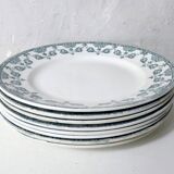 Terre de fer 8 Art Deco flat plates NORMAND model