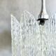 Ice Glass Lamp, Mid-Century Acrylic Pendant Light, Kalmar Era Ceiling Lamp