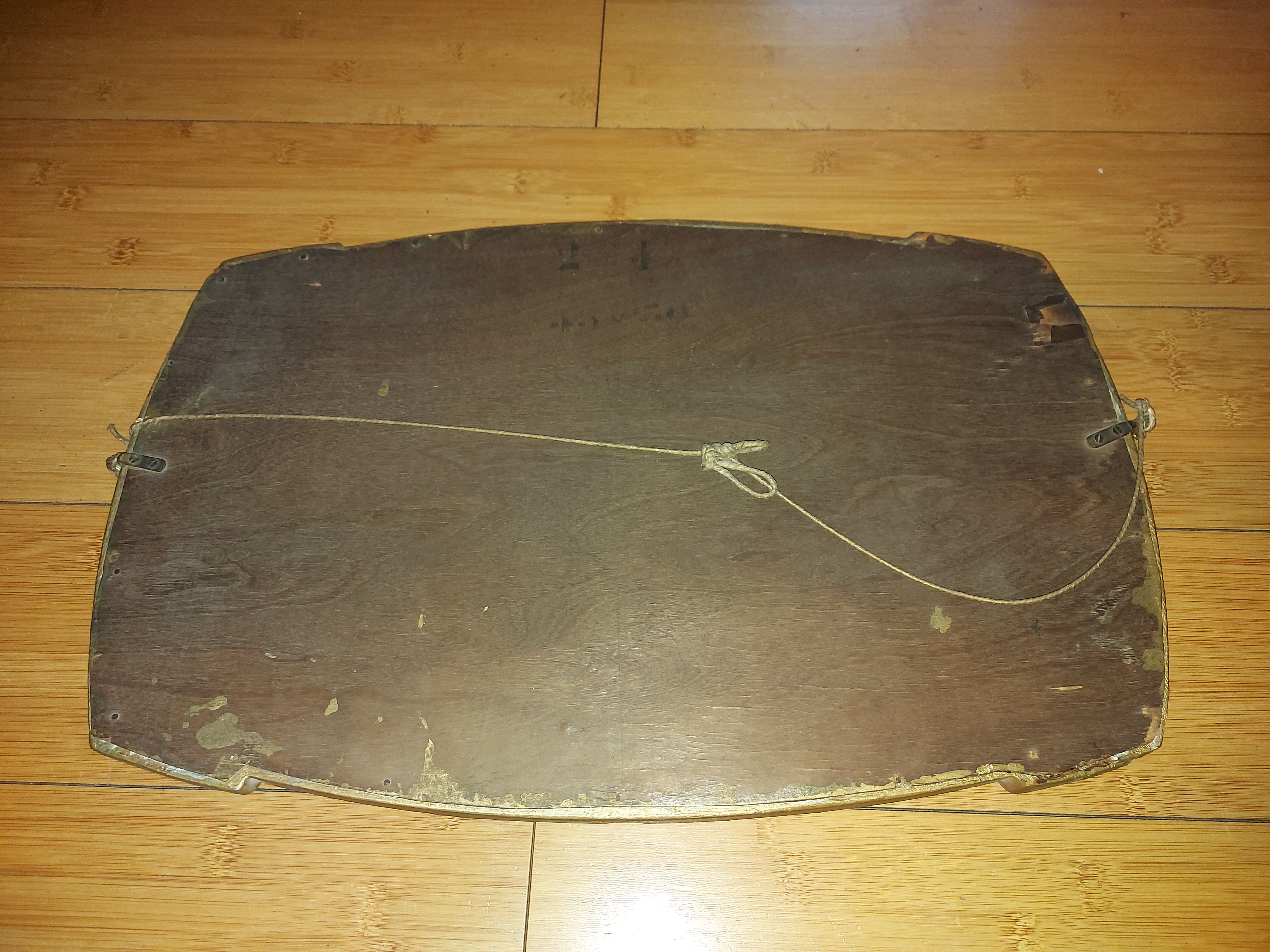 Painted wooden art deco mirror 33 X 51 cm