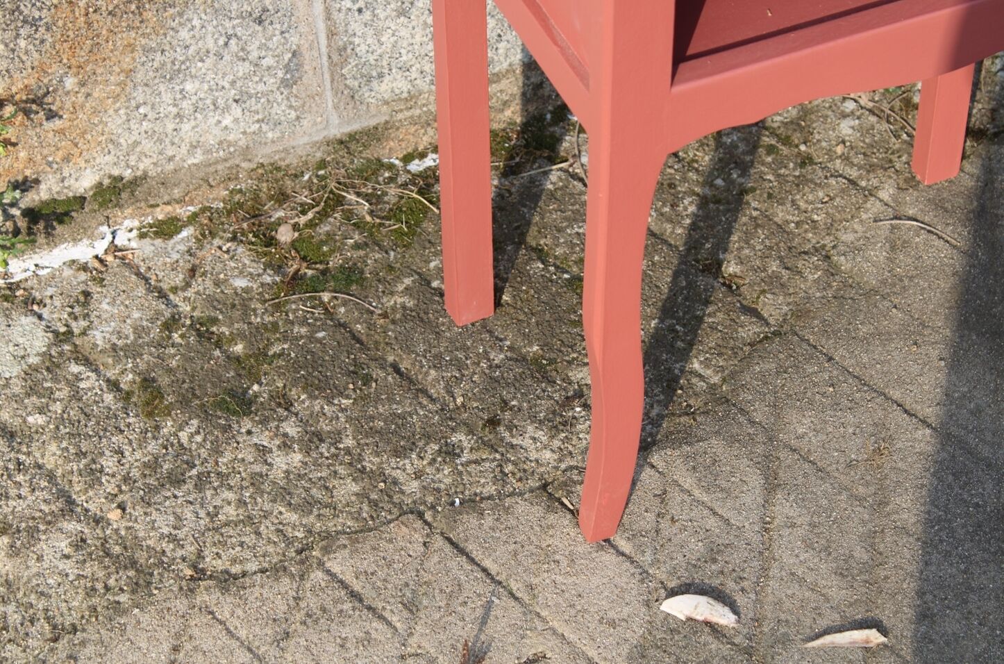 Terracotta pink bedside table