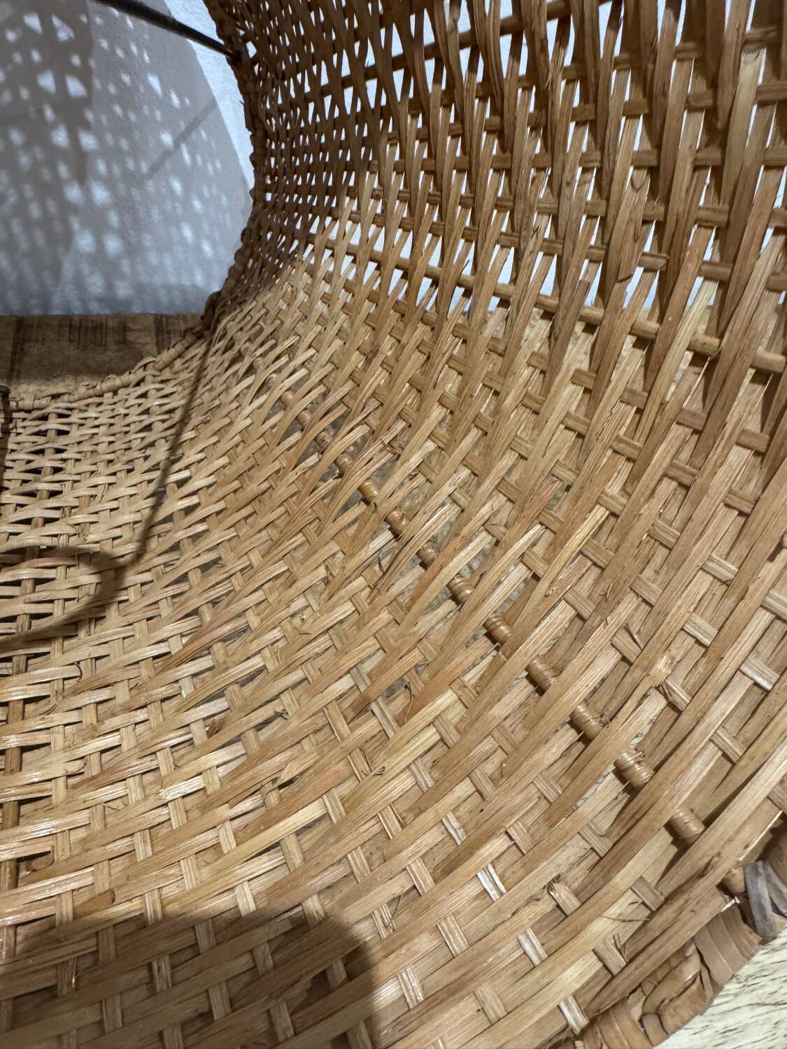 Vintage rattan pendant light