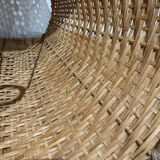 Suspension rotin vintage