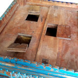 Damchaya Chest Blue Original Piece Old Teak with Secrets 150x108x65cm