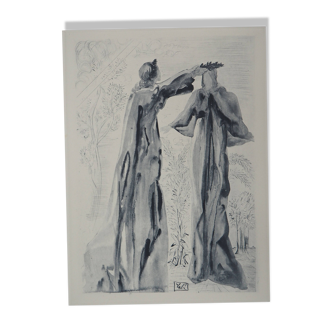 Salvador Dali: The Last Words of Virgil, signed engraving