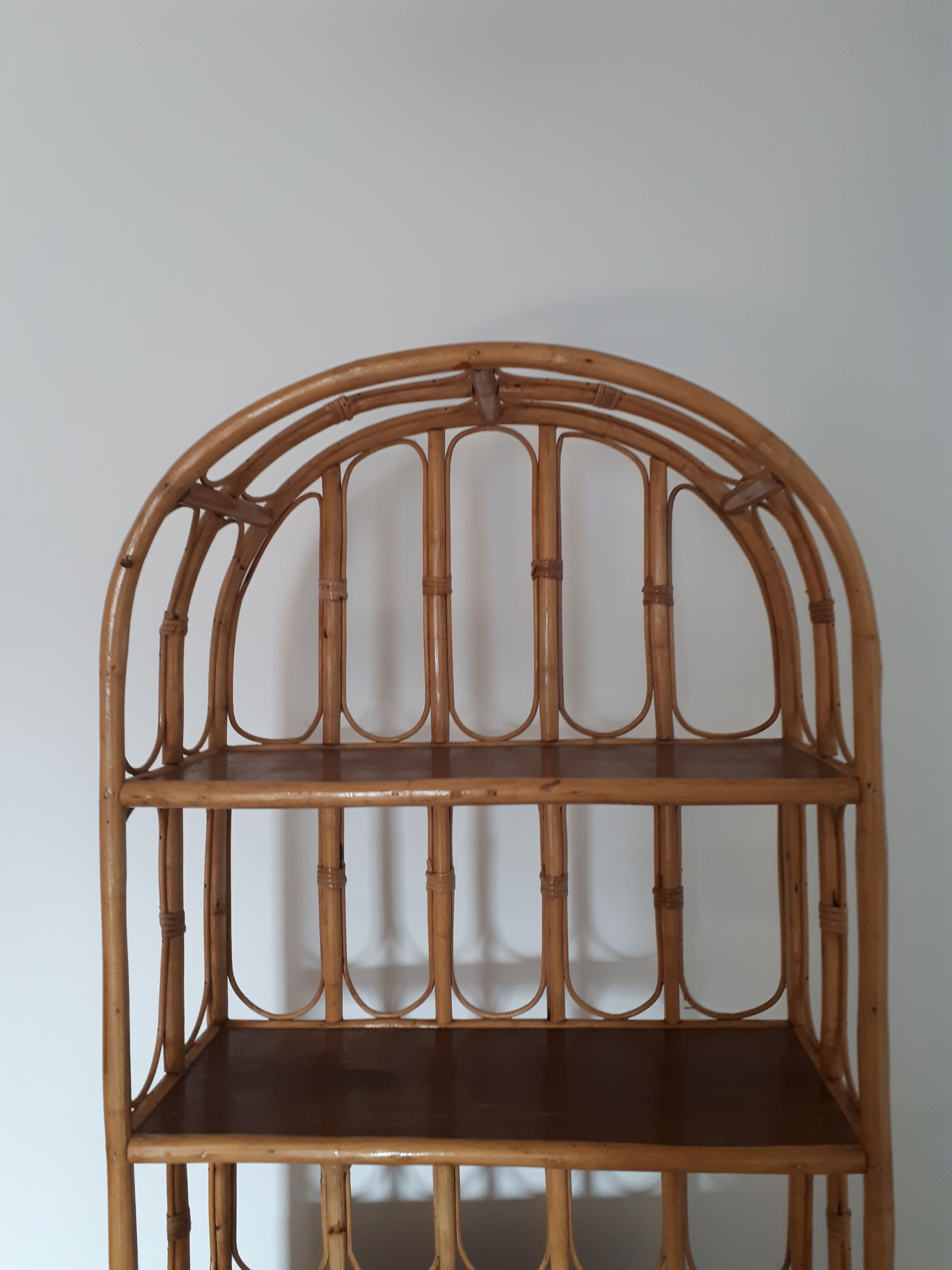 Furniture shelves rattan 60s