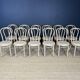 Set of 12 bistro chairs in light curved wood & skai GO IN Germany