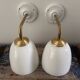 Paire d’appliques murales blanches