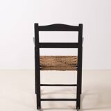 Fauteuil à bascule du début du 20e siècle avec siège en gazon, Danemark