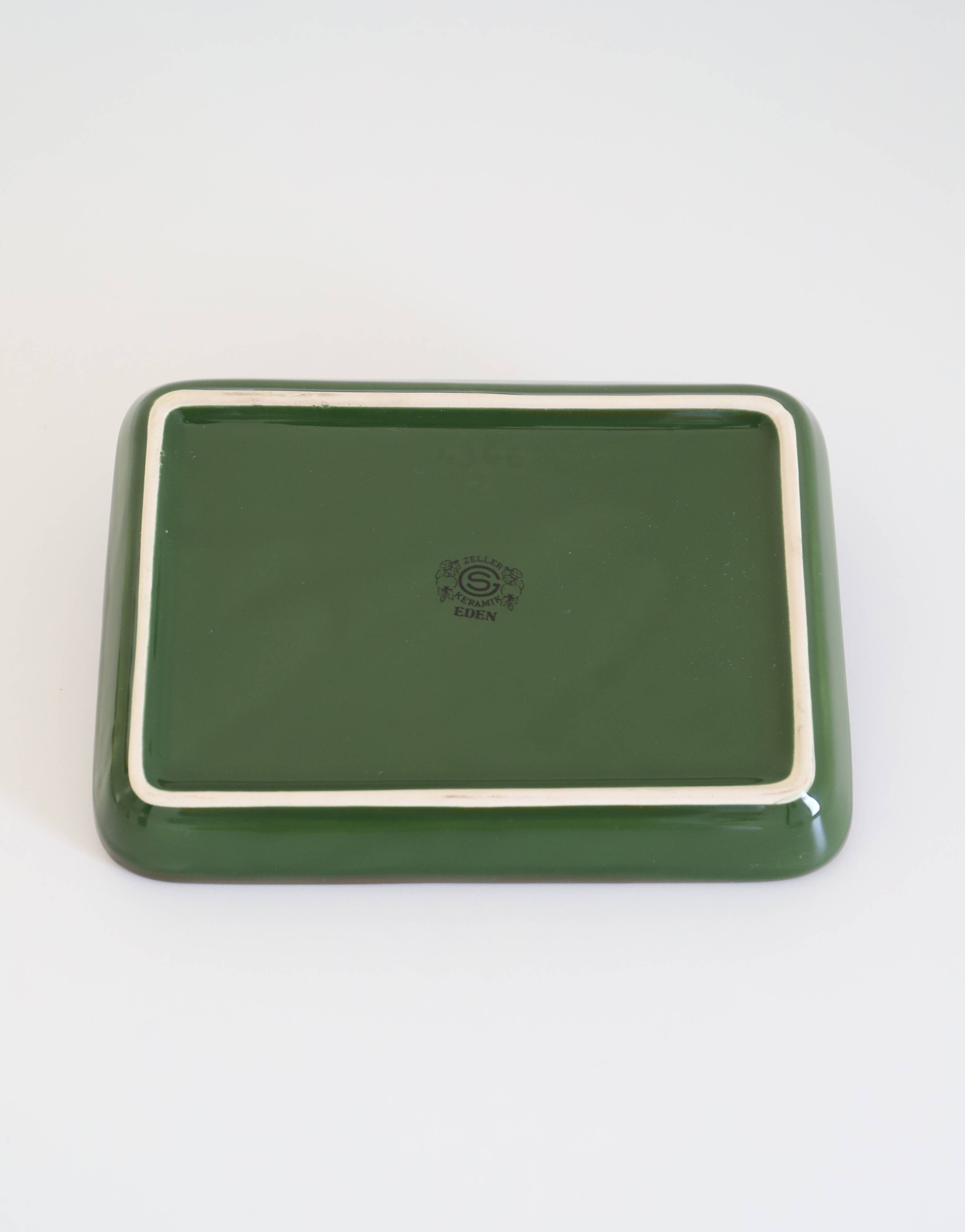 Small rectangular vintage dish '70 ZELLER KERAMIK