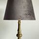 MASSIVE BRASS LAMP and VINTAGE Velvet
