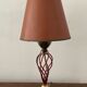 Vintage lamp from the 50s -60s brass and red metal