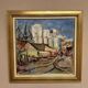 Original Swedish Oil On Canvas – “Cityscape” – Dated 1965 – Vintage & Framed – 68 × 68 Cm (26.8" × 26.8")