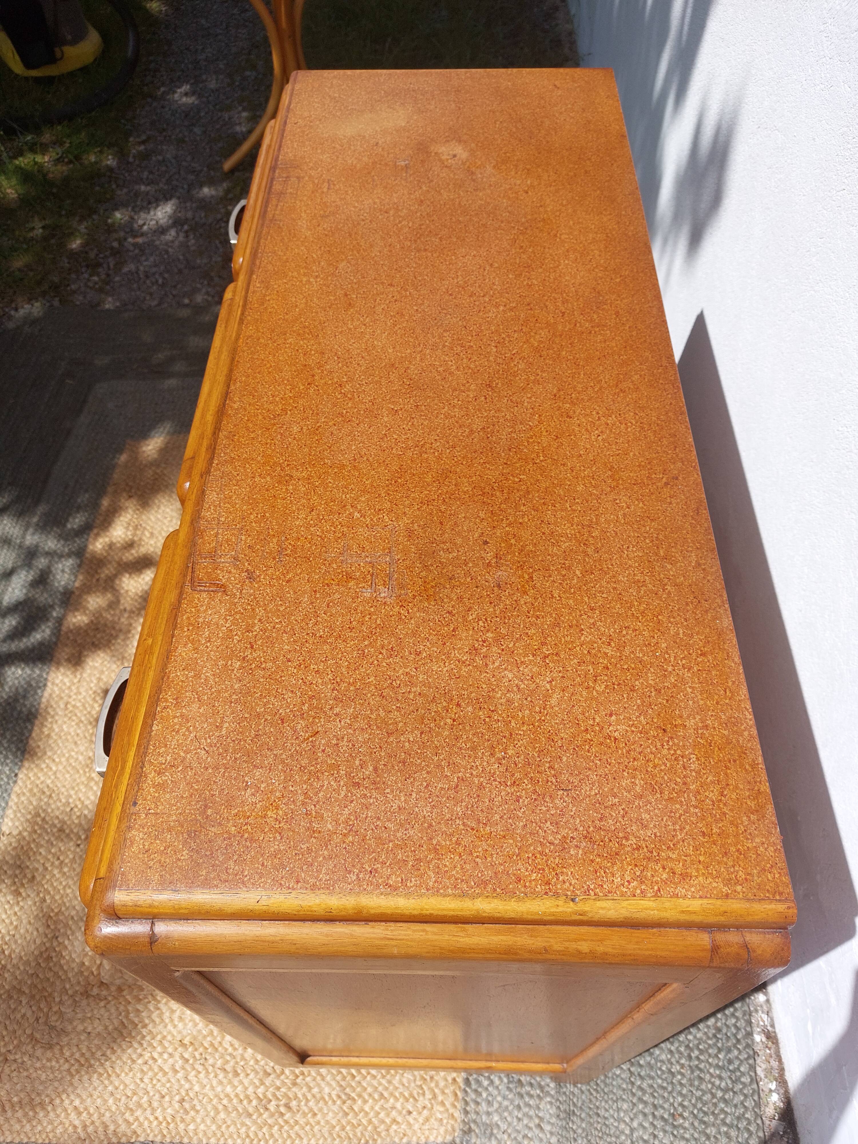 Mado buffet base, 3 asymmetrical doors, vintage