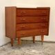 Commode vintage teck vernis 1970
