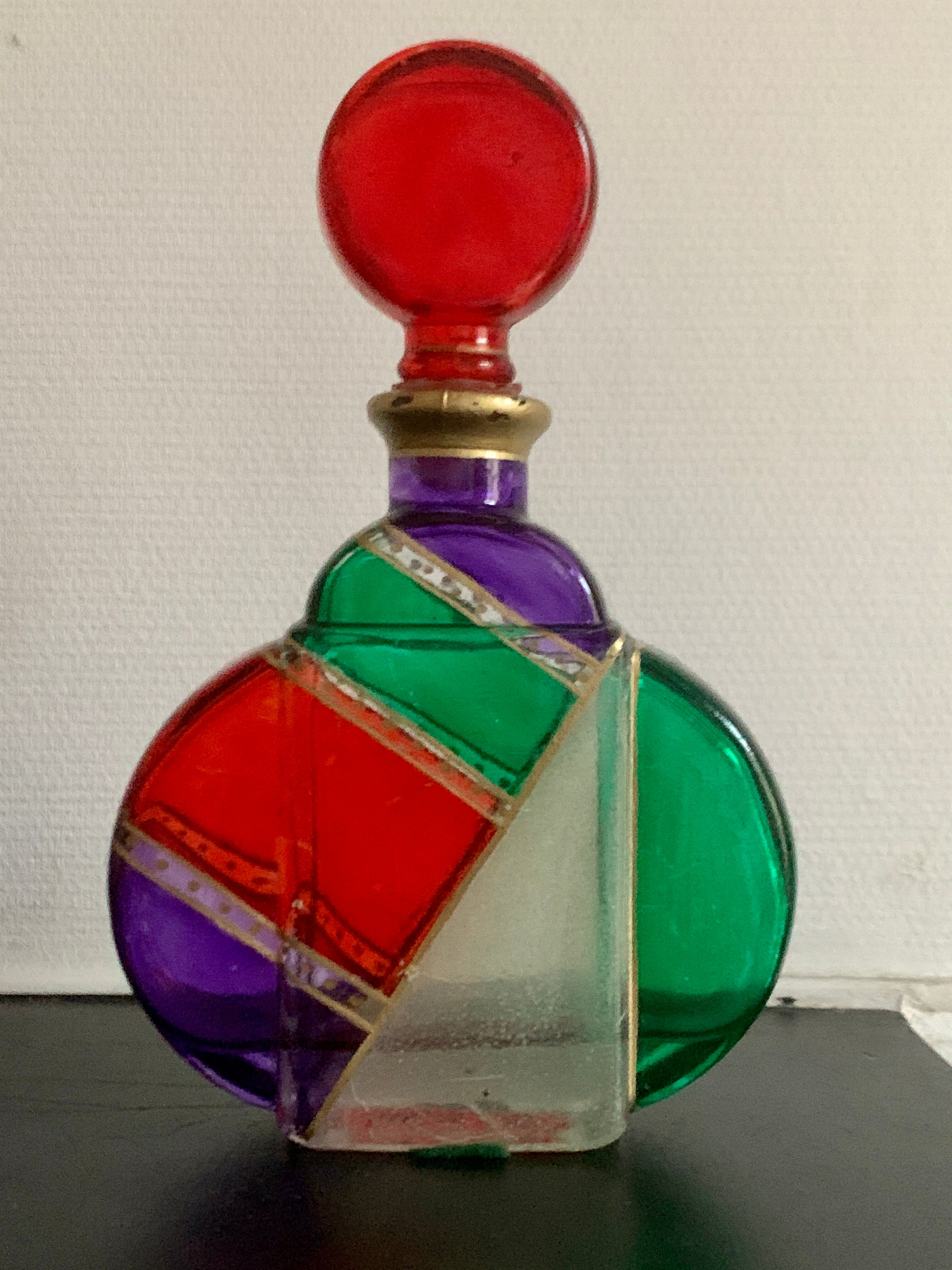 Stained glass bottle, torrigiani collection by Crazy Dad, 1970