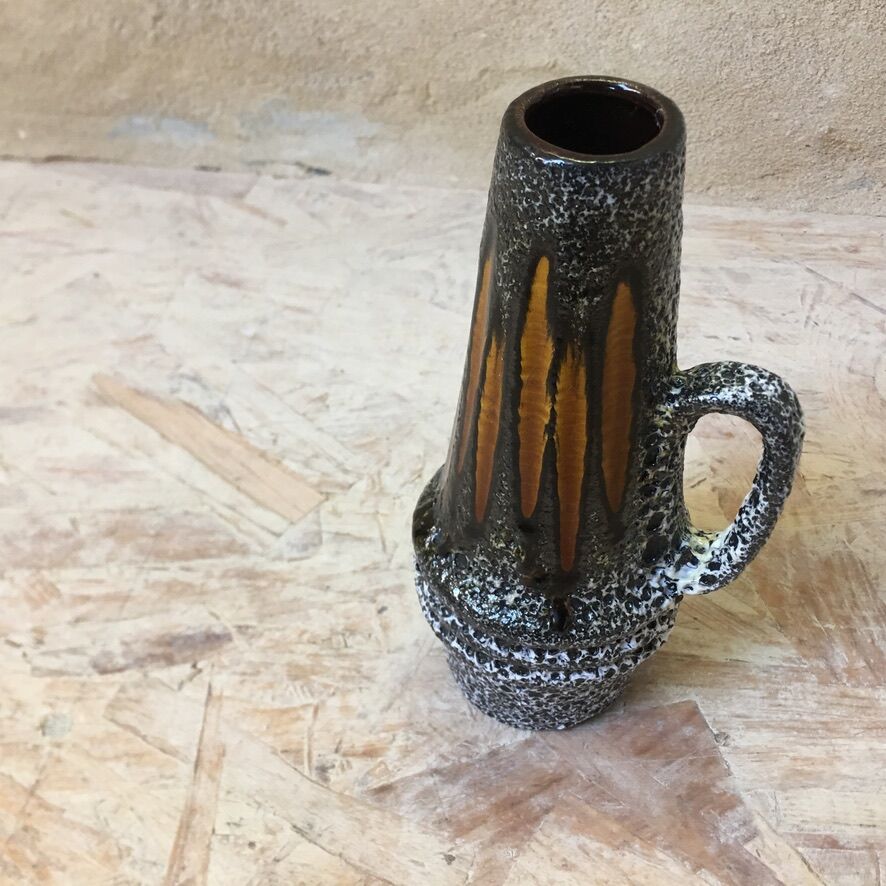 Flamed vase - West german fat lava