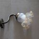 Superb Vintage Wall Light Flower in Glass Paste & Brass - Art Deco