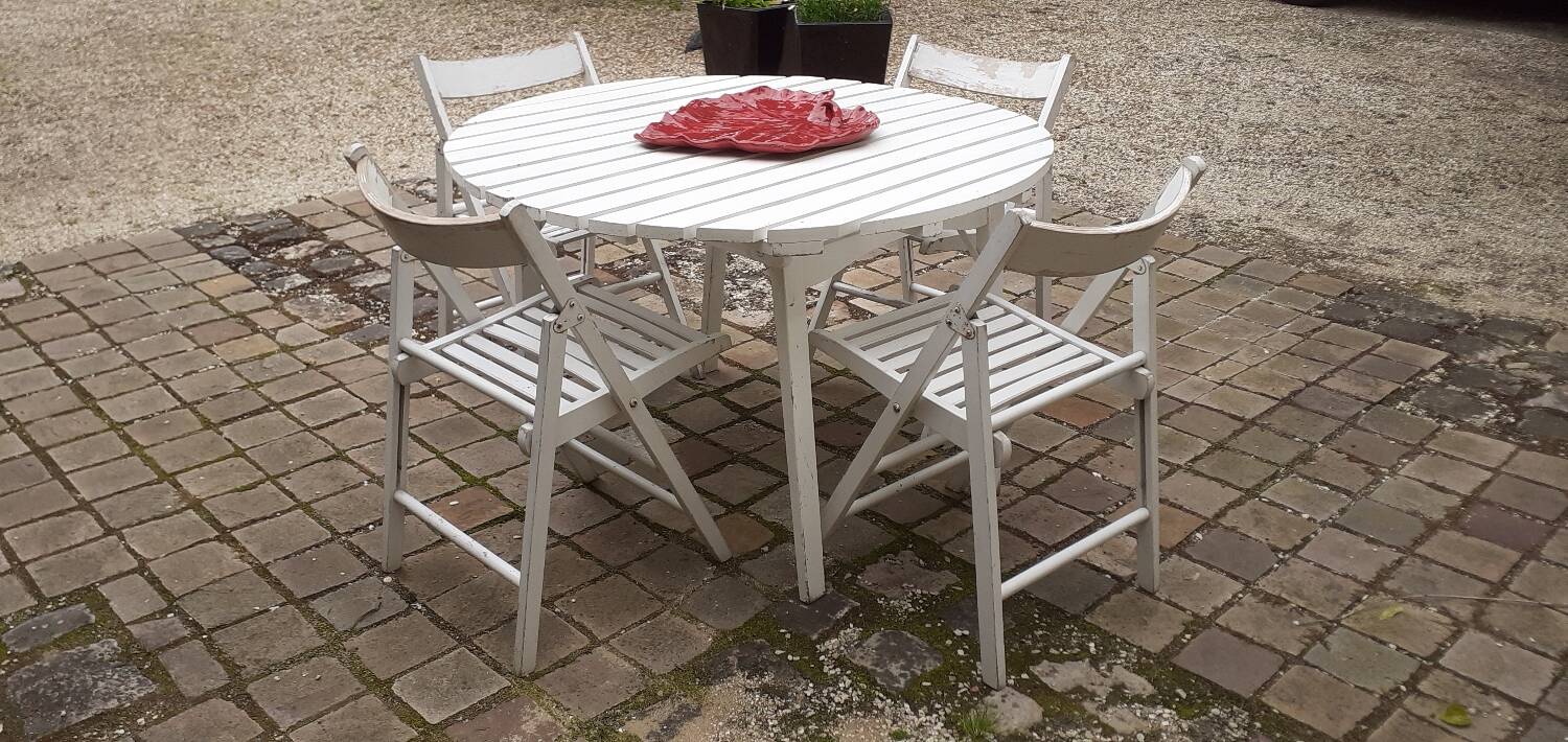 Vintage 60s wooden garden furniture