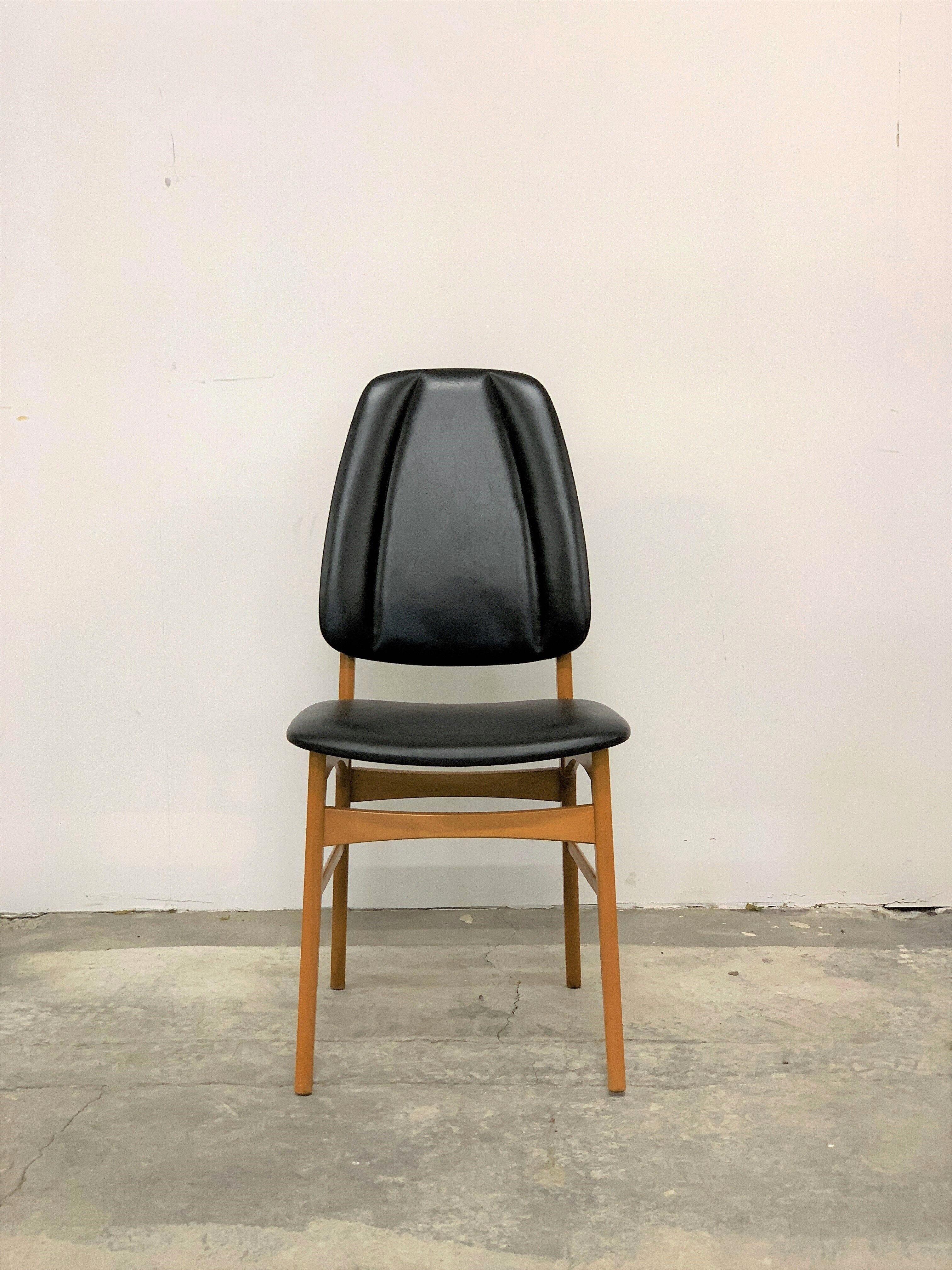 Beech chairs, norway brødrene sørheim, nesttun, 1950s/60s, vintage