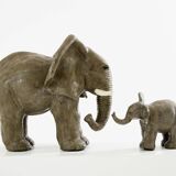 Valérie Courtet sculptures éléphants en grès émaillé circa 2010