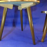 2 vintage 1970s tripod tables
