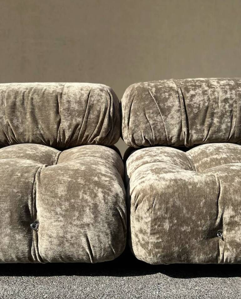 Camaleonda armchair in Bellini velvet for B&B Italia, design 1970
