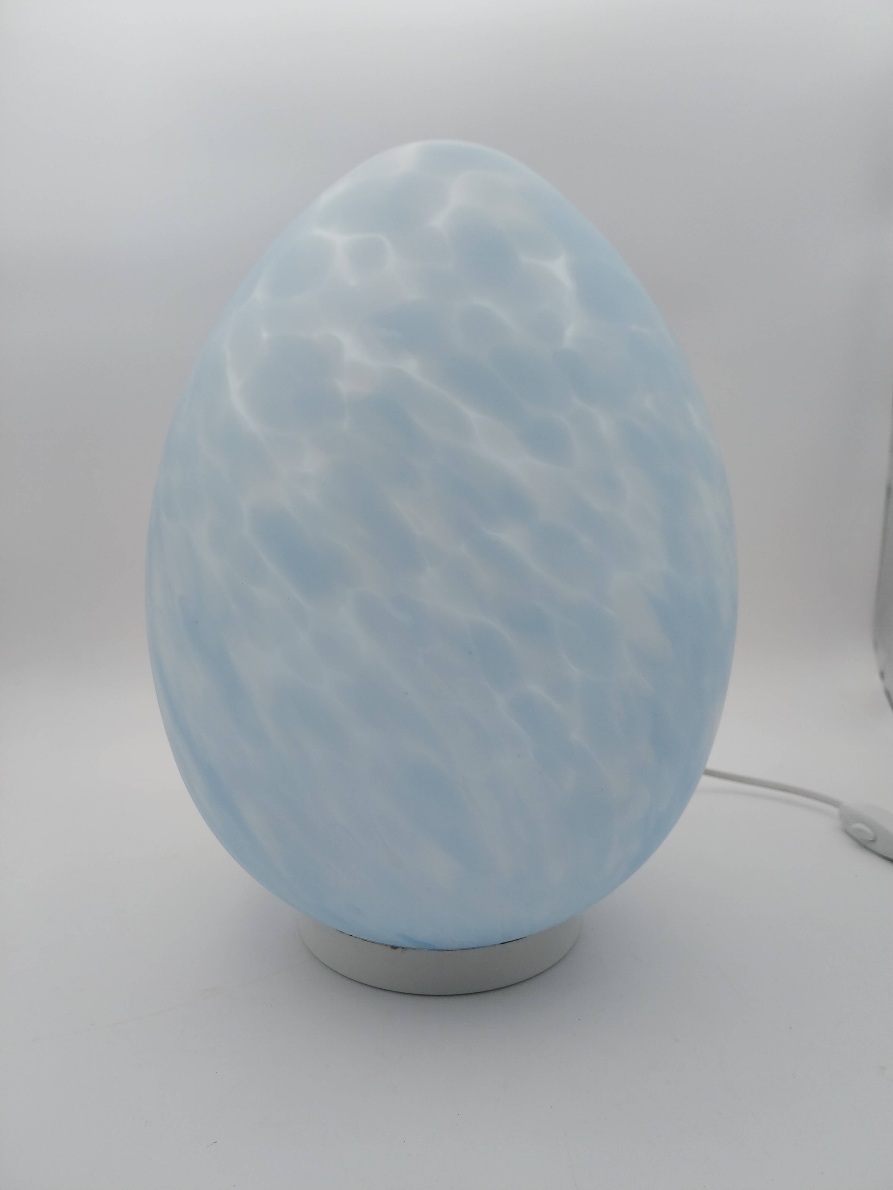Vianne Domec blue glass egg lamp