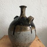 Old glazed terracotta jar