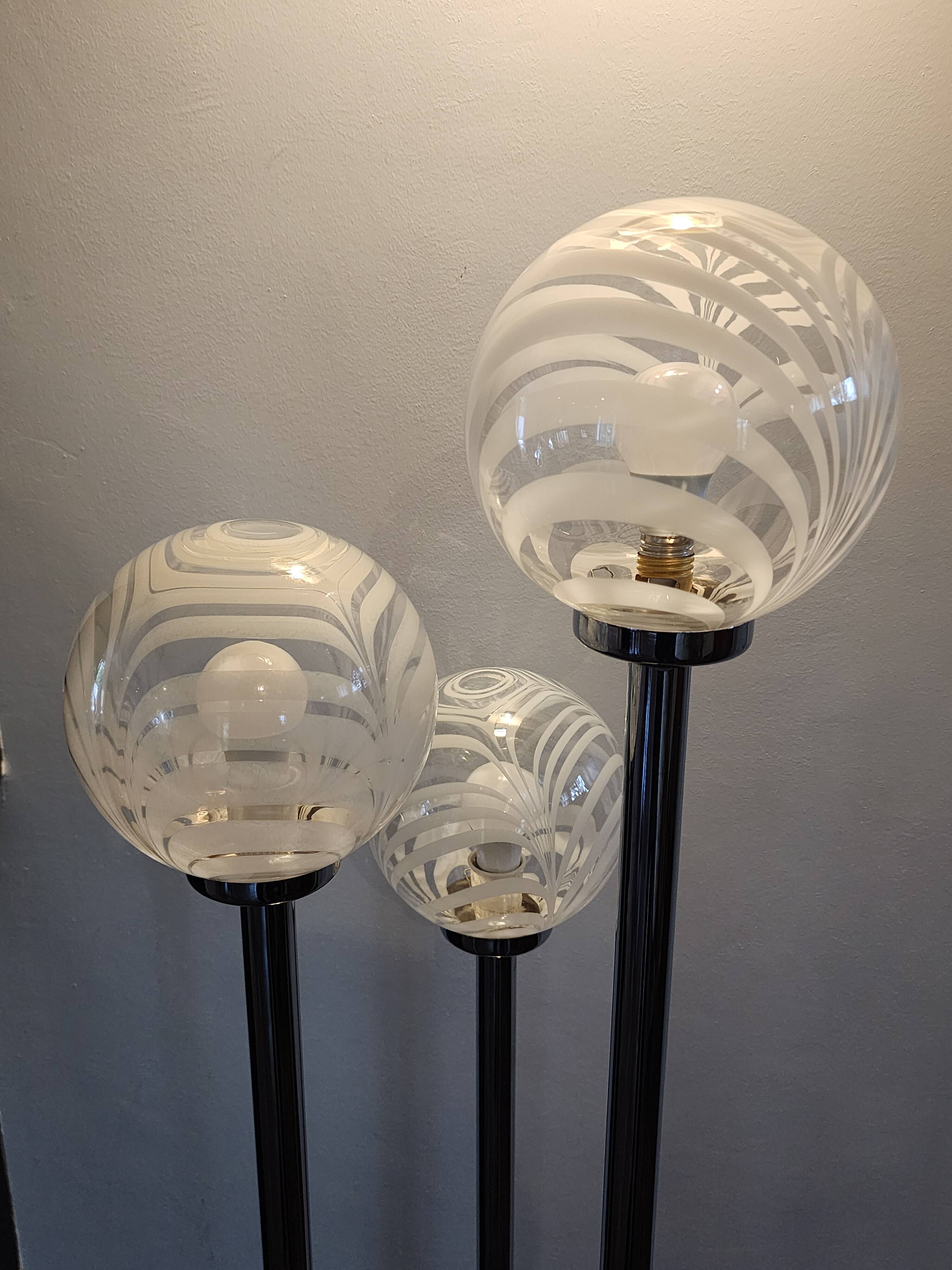 Toni Zucherri floor lamp with Murano globes for Venini