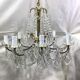 Chandelier with 8 lights in bronze and crystal